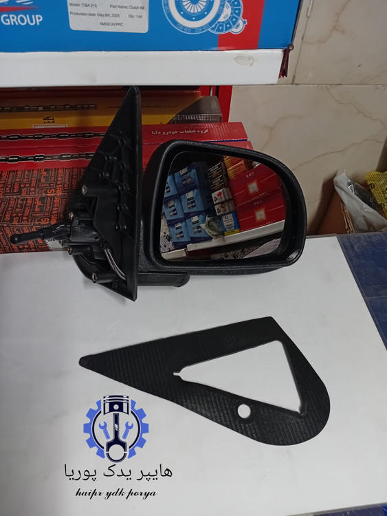 آینه بغل راست تاشو شاگرد تیبا ۱ و ۲ شرکتی اصل شیشه رفلکس