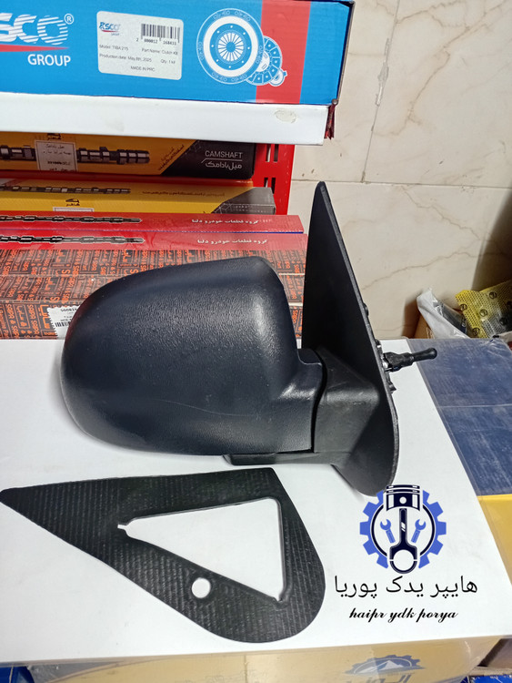 آینه بغل راست تاشو شاگرد تیبا ۱ و ۲ شرکتی اصل شیشه رفلکس