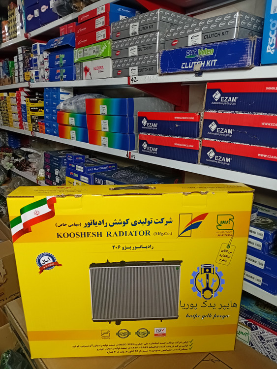 رادیاتور آب پژو ۲۰۶ تیپ ۲ و ۵_پژو۲۰۷_رانا_رانا پلاس_ کوشش رادیاتور شرکتی اصلی ایساکو
