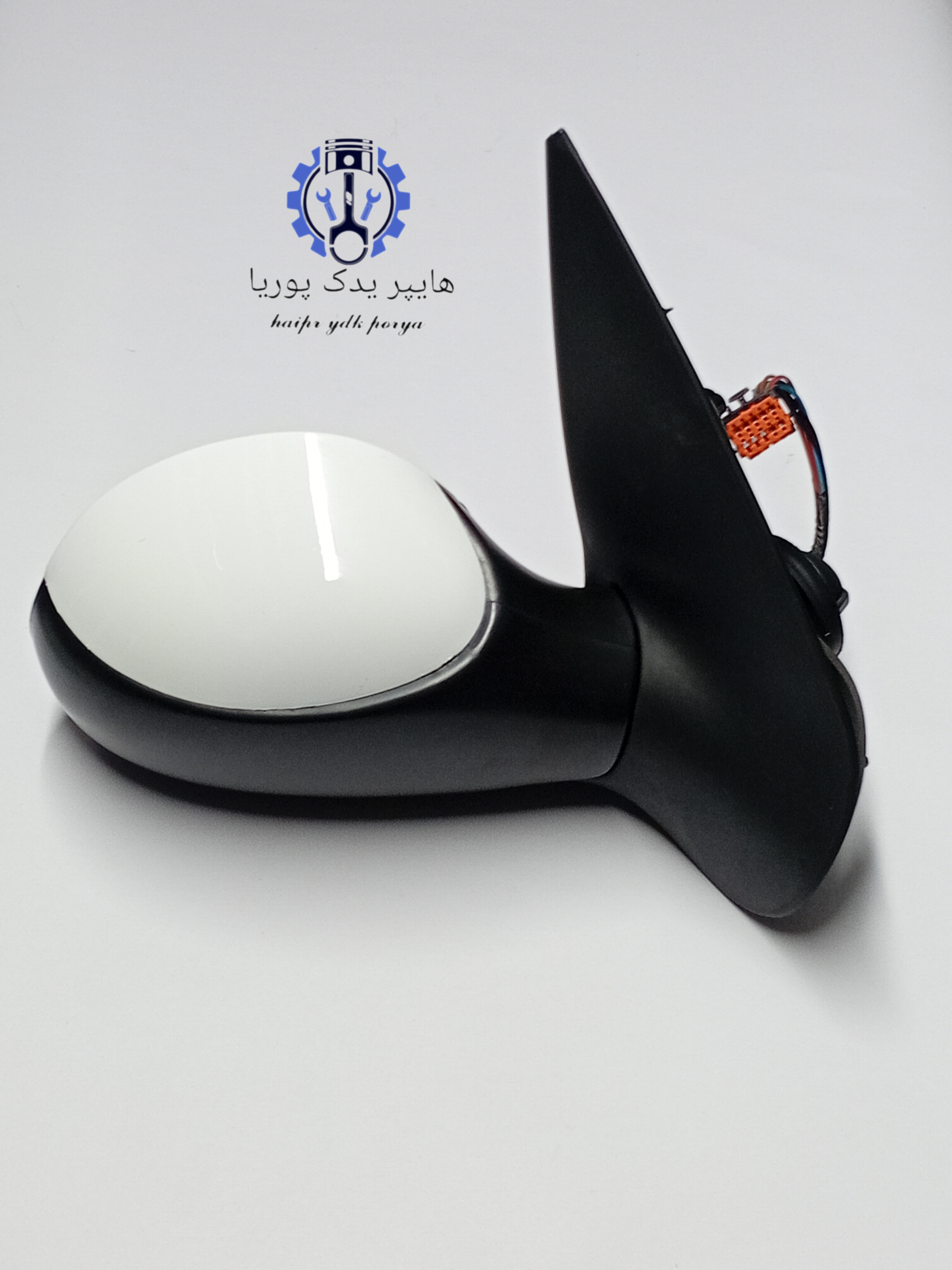 آینه بغل برقی کامل پژو 206 راست شاگرد سفید اصل شرکتی