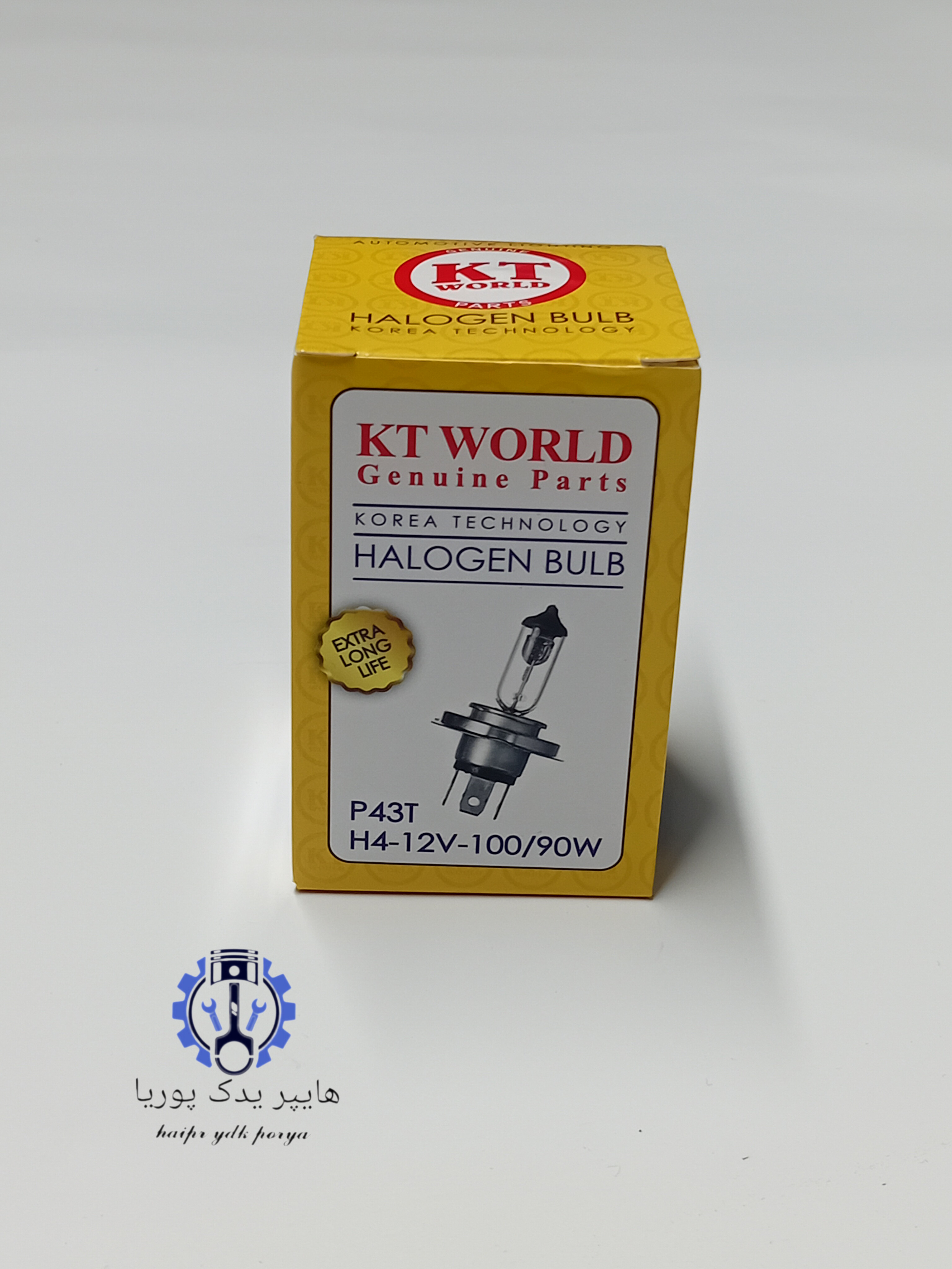 لامپ جلو H4 پراید ۳ خار ۱۰۰W90 (کره ای) شرکتی اصل